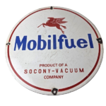 Vintage Mobil Sign – Pegasus Mobilgas Gas Fuel Pump Service Porcelain Sign - Image 2