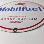 Vintage Mobil Sign – Pegasus Mobilgas Gas Fuel Pump Service Porcelain Sign - Image 10