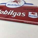 Vintage Mobilgas Porcelain Sign – Mobil Pegasus Porcelain Gas Pump Plate Sign - Image 10