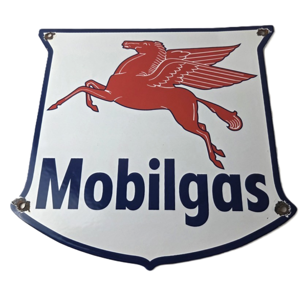 vintage-mobilgas-sign-porcelain-mobil-gasoline-pegasus-shield-gas-pump-sign-306637868823-600x600-1.png Vintage Mobilgas Sign – Porcelain Mobil Gasoline Pegasus Shield Gas Pump Sign - Image 1