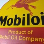 Vintage Mobiloil Porcelain Sign – Pegasus Mobil Oil Company Sign - Image 4