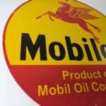 Vintage Mobiloil Porcelain Sign – Pegasus Mobil Oil Company Sign - Image 6