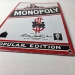Vintage Monopoly Sign – Board Game Porcelain Gas Pump Monopoly Man Sign - Image 10