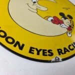Vintage Moon Eyes Sign – Speed Equipment Mickey Mouse Porcelain Gas Pump Sign - Image 11