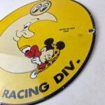 Vintage Moon Eyes Sign – Speed Equipment Mickey Mouse Porcelain Gas Pump Sign - Image 13