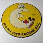 Vintage Moon Eyes Sign – Speed Equipment Mickey Mouse Porcelain Gas Pump Sign - Image 15