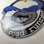 Vintage Mopar Plymouth Porcelain Sign – Road Runner Auto Shop Gas Pump Sign - Image 14