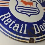 Vintage Morris Retail Dealer Sign – Porcelain Automobiles Gas Oil Pump Sign - Image 7