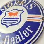 Vintage Morris Retail Dealer Sign – Porcelain Automobiles Gas Oil Pump Sign - Image 9