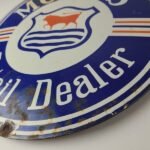 Vintage Morris Retail Dealer Sign – Porcelain Automobiles Gas Oil Pump Sign - Image 10