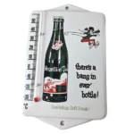 Vintage Mountain Dew Porcelain Sign – Soda Gas Pump Ad Thermometer Sign - Image 2