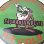 Vintage Mountain Dew Sign – Ice Cold Gas Service Pump Soda Bottle Porcelain Sign - Image 4
