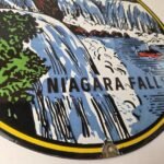 Vintage Niagara Falls Sign – USA Canada Travel Gas Pump Porcelain Ad Sign - Image 11