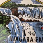 Vintage Niagara Falls Sign – USA Canada Travel Gas Pump Porcelain Ad Sign - Image 4