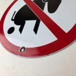 Vintage No Bull Prohibition Porcelain Sign – Funny Bull Slash Sign - Image 14