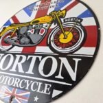 Vintage Norton Motorcycles Sign – Porcelain Automobiles Mechanic Gas Pump Sign - Image 13