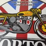 Vintage Norton Motorcycles Sign – Porcelain Automobiles Mechanic Gas Pump Sign - Image 3
