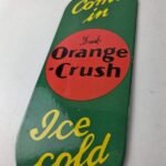 Vintage Orange Crush Sign – Drink Ice Cold Porcelain Come In Gas Pump Soda Sign - Image 13