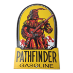 Vintage Pathfinder Gasoline Sign – Porcelain Gas Motor Oil Pump Advertising Sign - Image 2