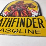 Vintage Pathfinder Gasoline Sign – Porcelain Gas Motor Oil Pump Advertising Sign - Image 10