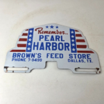 Vintage Pearl Harbor License Plate Topper – Feed Sign Ad on Automobile Topper - Image 15