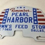 Vintage Pearl Harbor License Plate Topper – Feed Sign Ad on Automobile Topper - Image 4