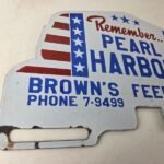 Vintage Pearl Harbor License Plate Topper – Feed Sign Ad on Automobile Topper - Image 6