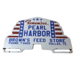 Vintage Pearl Harbor License Plate Topper – Feed Sign Ad on Automobile Topper - Image 2