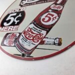 Vintage Pepsi-Cola 5¢ Bottle Porcelain Sign – Worth Dime Nickel Sign - Image 14
