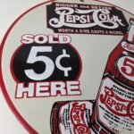 Vintage Pepsi-Cola 5¢ Bottle Porcelain Sign – Worth Dime Nickel Sign - Image 6