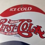 Vintage Pepsi Porcelain Sign – Beverage Drink Cola Gas Service Sign - Image 12