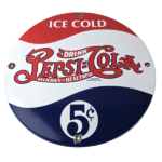 Vintage Pepsi Porcelain Sign – Beverage Drink Cola Gas Service Sign - Image 2