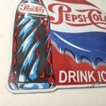 Vintage Pepsi Porcelain Sign – Ice Cold Beverage Drink Cola Gas Service Sign - Image 11