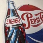 Vintage Pepsi Porcelain Sign – Ice Cold Beverage Drink Cola Gas Service Sign - Image 5