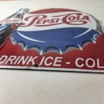 Vintage Pepsi Porcelain Sign – Ice Cold Beverage Drink Cola Gas Service Sign - Image 10