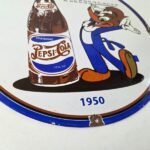 Vintage Pepsi Porcelain Sign – Woody Beverage Drink Cola Gas Service Sign - Image 11