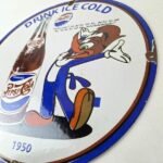 Vintage Pepsi Porcelain Sign – Woody Beverage Drink Cola Gas Service Sign - Image 13