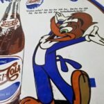 Vintage Pepsi Porcelain Sign – Woody Beverage Drink Cola Gas Service Sign - Image 3