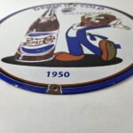 Vintage Pepsi Porcelain Sign – Woody Beverage Drink Cola Gas Service Sign - Image 10