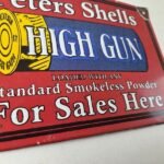 Vintage Peters Shells Sign – Firearm Shotguns Porcelain Gas Ammunition Sign - Image 11