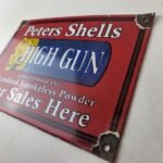 Vintage Peters Shells Sign – Firearm Shotguns Porcelain Gas Ammunition Sign - Image 12