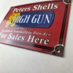 Vintage Peters Shells Sign – Firearm Shotguns Porcelain Gas Ammunition Sign - Image 13