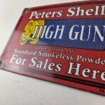 Vintage Peters Shells Sign – Firearm Shotguns Porcelain Gas Ammunition Sign - Image 14