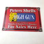 Vintage Peters Shells Sign – Firearm Shotguns Porcelain Gas Ammunition Sign - Image 15