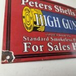 Vintage Peters Shells Sign – Firearm Shotguns Porcelain Gas Ammunition Sign - Image 6