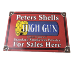 Vintage Peters Shells Sign – Firearm Shotguns Porcelain Gas Ammunition Sign - Image 2