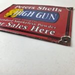 Vintage Peters Shells Sign – Firearm Shotguns Porcelain Gas Ammunition Sign - Image 10