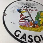 Vintage Phillips 66 Sign – Porcelain Poll Parrot Aviation Gas Pump Plate Sign - Image 6