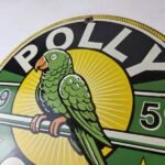 Vintage Polly Motor Oil Sign – Porcelain Advertisement Gasoline Pump Sign - Image 12