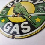 Vintage Polly Motor Oil Sign – Porcelain Advertisement Gasoline Pump Sign - Image 14